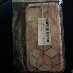 Pink and rose gold marble iPhone case